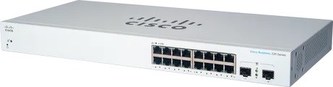 Cisco switch CBS220-16T-2G-UK, 16xGbE RJ45, 2xSFP, fanless - REFRESH