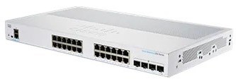 Cisco switch CBS250-24T-4G-UK, 24xGbE RJ45, 4xSFP, fanless - REFRESH