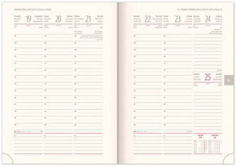 Týdenní diář Twill 2023, černozlatý