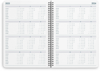 Týdenní spirálový diář A4 Abstrakt 2023