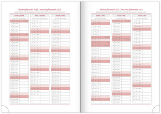 Týdenní diář Vivella Classic 2023 hnědý