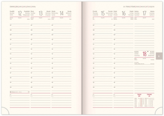 Týdenní diář Twill 2023 modrostříbrný