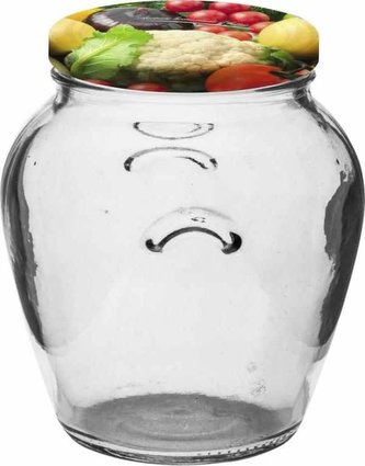 Sklenice zavařovací 580 ml 6 ks s víčkem 82 dekor