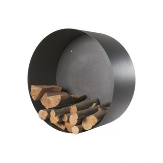 Kruhová police na dřevo k upevnění na zeď