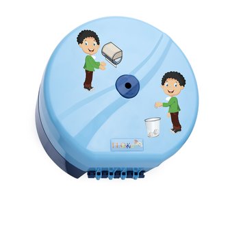 FLORA Zásobník toaletního papíru se středovým odvíjením, dětský vzor - modrý