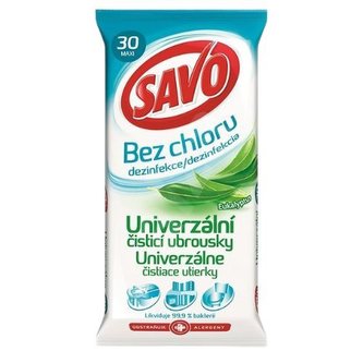 Savo Bez Chloru Univerzální čistící ubrousky Levandule 60 ks