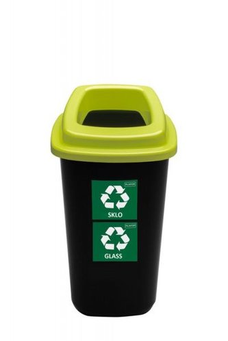 Odpadkový koš na tříděný odpad 28 l - zelený, sklo