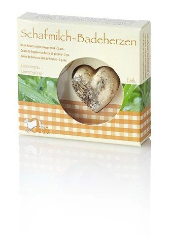 Srdce do koupele vůně citronové trávy - 2 ks