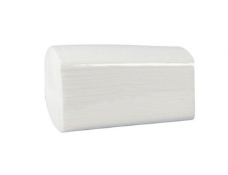 Ubrousky skládané do zásobníku 16 x 21 cm, extra bílé, 100% celulosa, 7500 ks