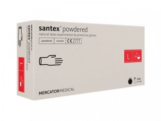Rukavice Latexové pudrované L - 100 ks