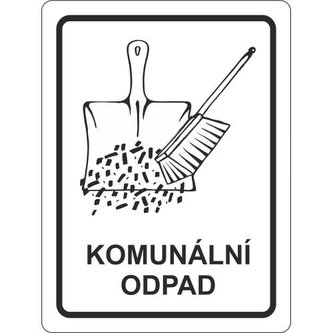Samolepka komunální odpad 120x160 mm