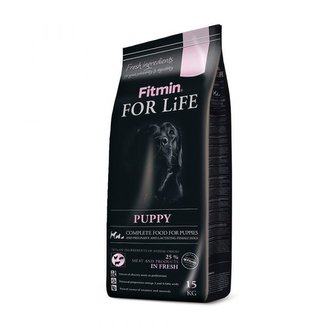 Fitmin For Life Puppy kompletní krmivo pro štěňata středních a menších plemen - 15 kg