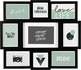 Atmosphera Sada černých rámečků na fotografie - 9 ks