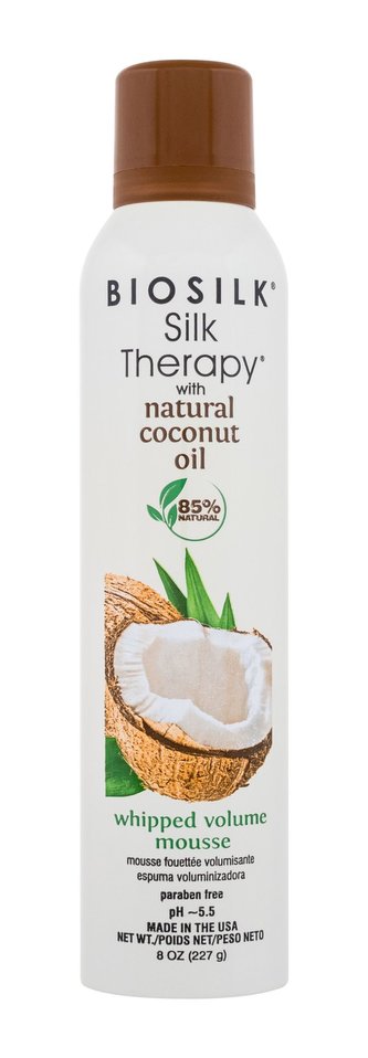 Farouk Systems Biosilk Silk Therapy Tužidlo na vlasy Organic Coconut Oil Whipped Volume Mousse 227 g pro ženy