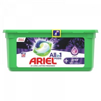 Ariel All-In-1 PODS s perličkami Lenor unstoppables, 30 kapslí na praní