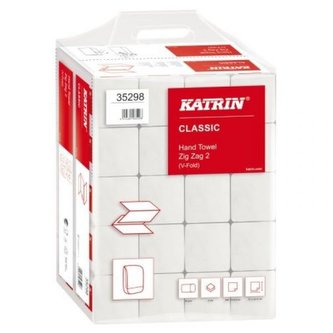 KATRIN CLASSIC papírové ručníky, ZZ bílé, dvě vrstvy, 4000 ks Hand Pack