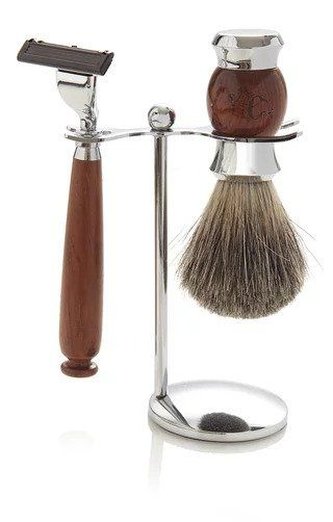 Ovis elegantní holící sada z palisandrového dřeva - jezevčí chlup