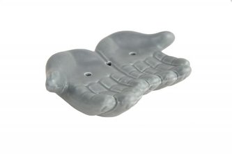 Ovis porcelánová miska pod mýdlo - šedá