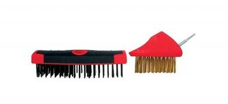 Kartáč drátěný dvě hlavice na čištění spár