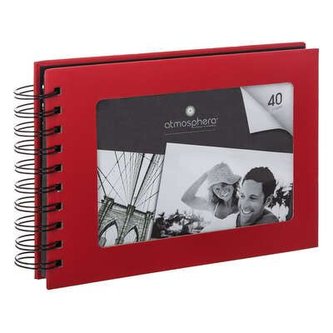 Atmosphera Fotoalbum spiral 80 - červené