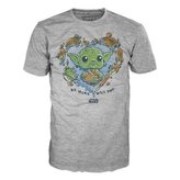 Funko POP Tees Tričko Star Wars - Be Mine Yoda (velikost M)