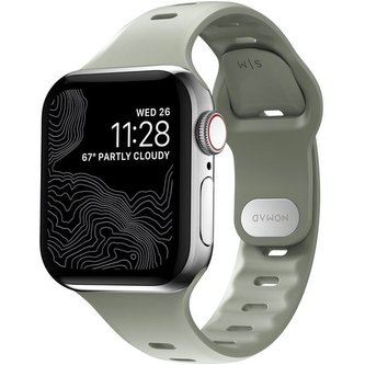 Nomad Sport Slim Strap S/M Apple Watch 7 41/40/38mm zelený