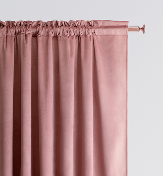 Dekorační závěs s řasící páskou VELVETIA TAPE růžová 140x250 cm (cena za 1 kus) MyBestHome