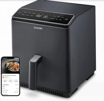 Cosori Dual Blaze 6.4L SMART horkovzdušná  fritéza, černá