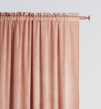 Dekorační závěs s řasící páskou LEAF TAPE pudrová růžová 140x250 cm (cena za 1 kus) MyBestHome