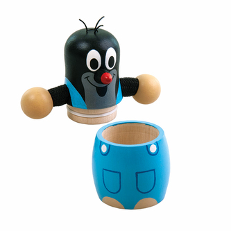 Pokladnička Krtek dřevo 10cm v sáčku