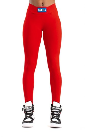 Dámské legíny Go On Red - LABELLAMAFIA - Velikost: L
