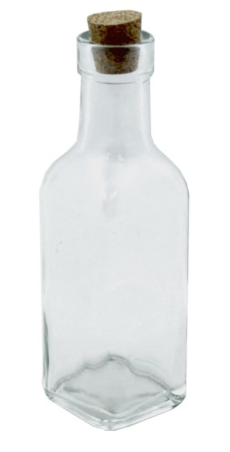 Láhev sklo  175ml SQUARE s korkem