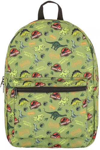 Školní batoh Jurassic Park|Jurský park: Camo Dino (objem 14,4 litrů|30 x 40 x 12 cm) zelený polyester