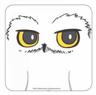 Set 6 tácků pod sklenice Harry Potter: Hedvika (10 x 10 cm)