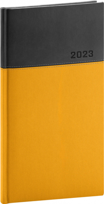 Kapesní diář Dado 2023 žlutočerný