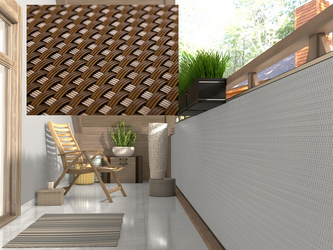 Balkonová ratanová zástěna MALMO, hnědá, výška 100 cm šířka 500 cm MyBestHome