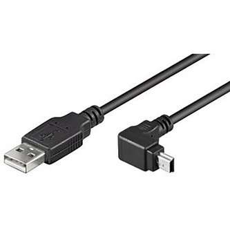 PremiumCord USB A-B mini 5pinů konektor do úhlu 90° 1,8m