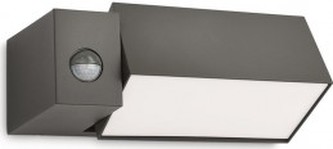 NÁSTĚNNÉ VENKOVNÍ SVÍTIDLO S ČIDLEM 16943/93/16 antracitové