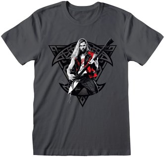Pánské tričko Marvel|Thor: Love and Thunder - Thor Rock (M) šedá bavlna polyester