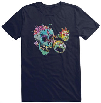 Pánské tričko Rick and Morty: Eyeball Skull (L) černá bavlna