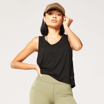 Dámské tílko Code Mesh Back Crop Black - SQUATWOLF - Velikost: L