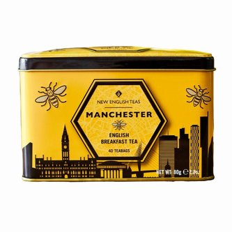 čaj plechovka RS77, 40 sáčků (80g), MANCHESTER WORKER BEE, NET