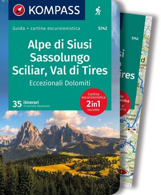 KOMPASS guida escursionistica 5742 Alpe di Siusi, Sassolungo, Sciliar, Catinaccio, italienische Ausgabe
