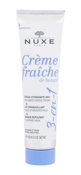NUXE Creme Fraiche de Beauté Denní pleťový krém 3-In-1 100 ml Cream & Make-Up Remover & Mask pro ženy