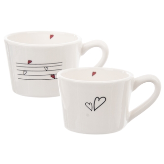 Hrnek SRDÍČKA 0,23 l 2 ks