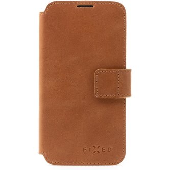 FIXED ProFit kožené pouzdro Apple iPhone 12/12 Pro hnědé