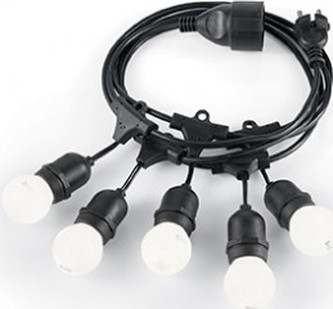 VENKOVNÍ ZÁVĚSNÝ SVĚTELNÝ ŘETĚZ Ideal Lux Fiesta SP5 nero 159836 černý