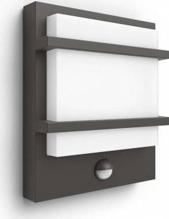VENKOVNÍ NÁSTĚNNÉ LED SVÍTIDLO s čidlem Petronia 17395/93/P0 antracit, 2700K