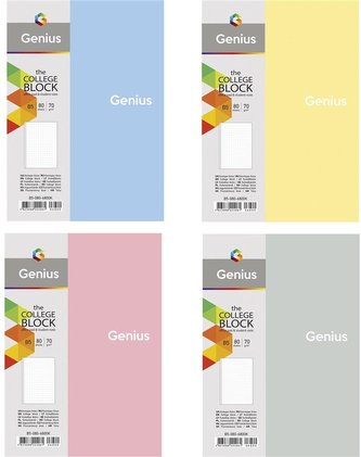 Kołozeszyt B5/80K kratka Genius (4szt) ASTRA