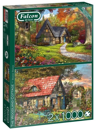 Puzzle 2x1000 Falcon Domek pod lasem G3